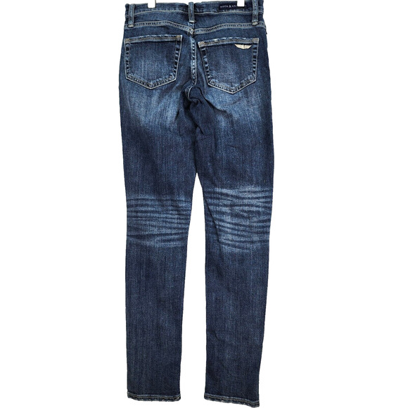Rock & Republic Berlin SZ 2 26 x28 Low Rise Jeans Distress Embroidered Stretchy - Picture 3 of 16
